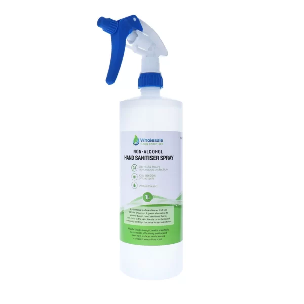 Hand Sanitiser Spray (Non-Alcohol) with 24hr Protection, 1 Litre Bottle Made in Australia