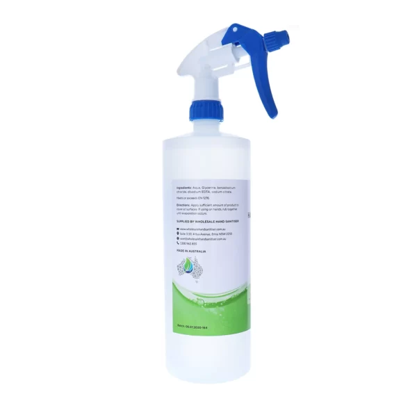 Hand Sanitiser Spray (Non-Alcohol) with 24hr Protection, 1 Litre Bottle Made in Australia - Image 2